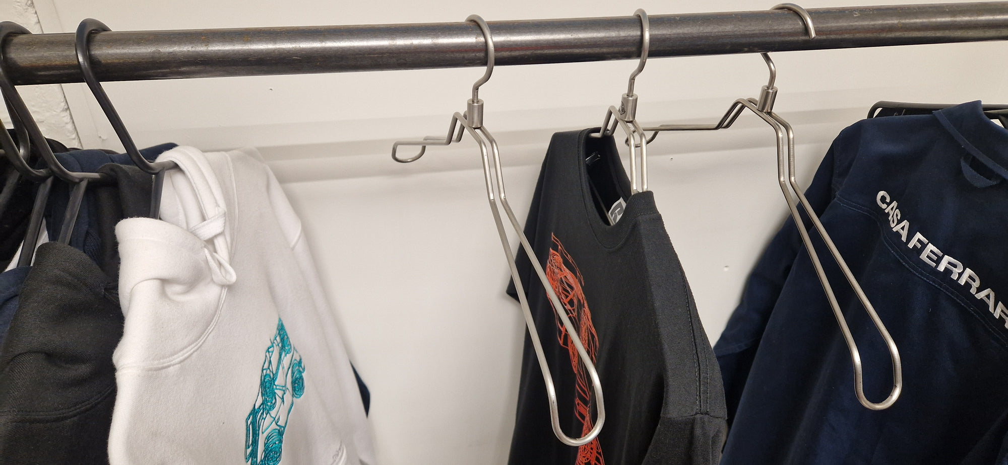 Radcliffe Steel and Titanium Coat Hangers (packs of 25)