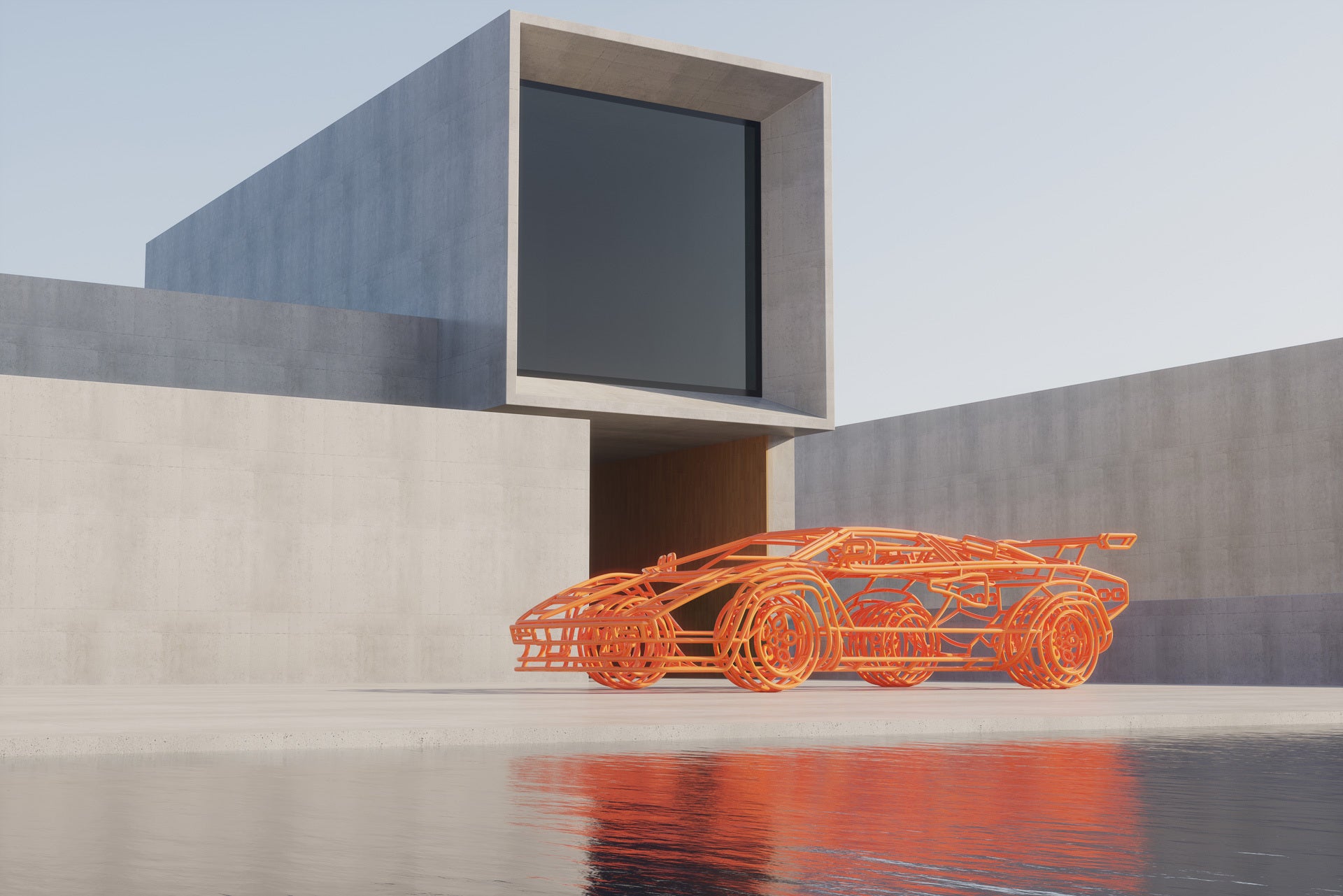 Lamborghini Countach Sculpture