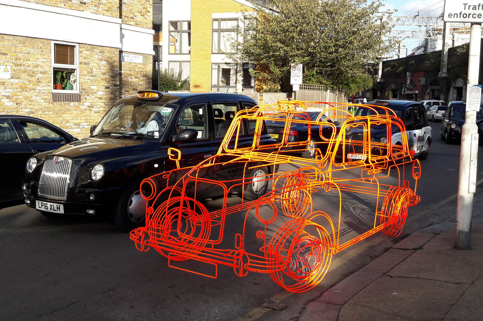 London Taxi Sculpture 1:1 Scale
