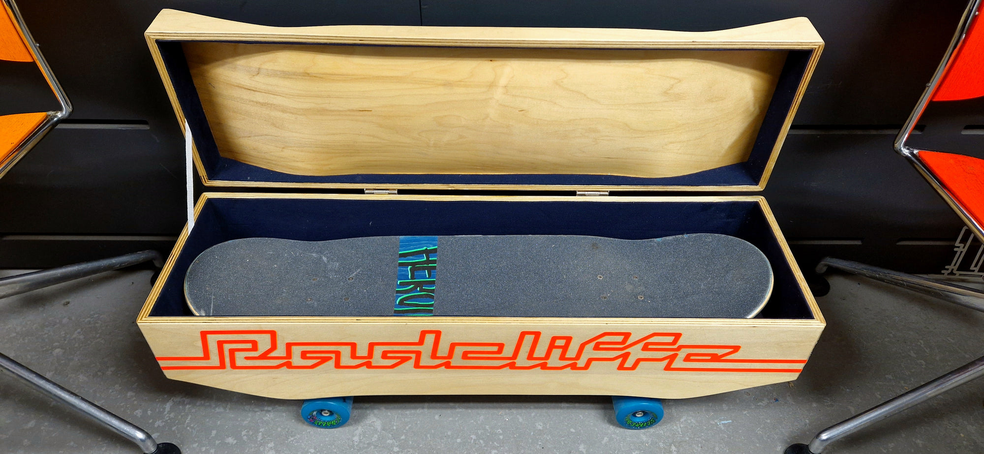 Radcliffe Skateboard Cabinet/Container/Coffin With Wheels